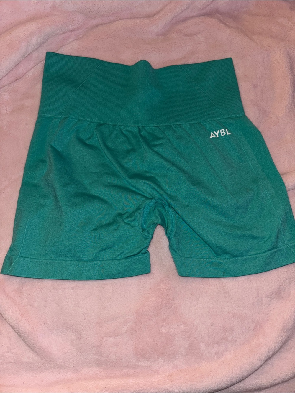 AYBL Teal High-Rise Performance Shorts